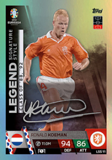 Ronald Koeman Netherlands Topps Match Attax EURO 2024 Legend Signature Style #LSS11